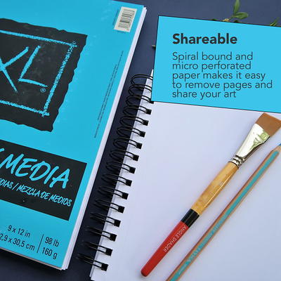 NEW Spiral CANSON XL Mix Media SKETCH BOOK 98# White Sheets 7X10