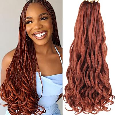 Curly Loose French Braids Weave Crochet Braiding Hair Extensions For Black  Women