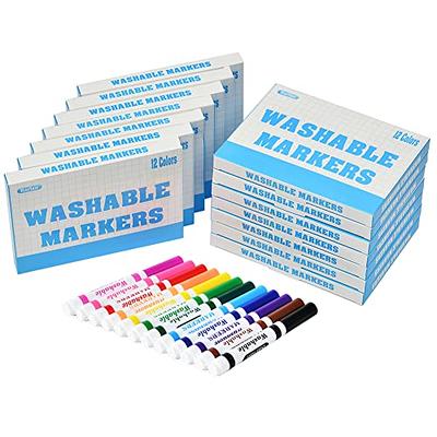 Rarlan Washable Markers Bulk, Markers for Kids, Bulk Pack, 12