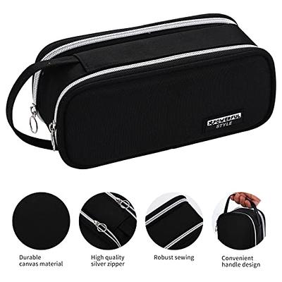 Dugio Large Pencil Case Zipper Pencil Pouch for Boys Adults Kids Aesthetic  Pencil Bag with Handle Portable Big Capacity Pen Bag Organizer for  Christmas School Office Black - Yahoo Shopping