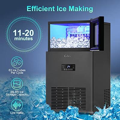 Costway 15 in. 80 lb. Built-In Ice Maker Freestanding 24H Timer