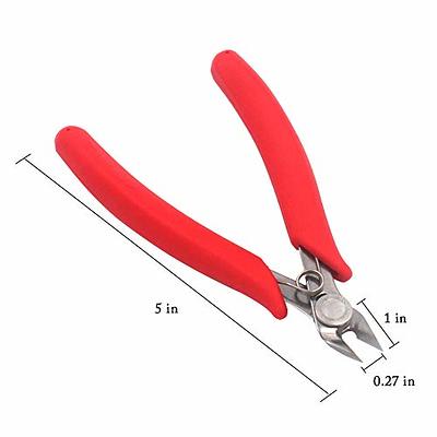 SPEEDWOX Diagonal Pliers Side Cutter 4 Inches Mini Fine Wire Cutting Plier Nippers Flush Cutter with Springs Micro Wire Cutters for Jewelry Making