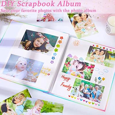 Zesthouse Photo Album Self Adhesive Pages, 60 Pages Magnetic Scrapbook Albums with Sticky Page,Photos Album Holds 8x10 & 5x7 & 4x6 & 6x8 & 3x5