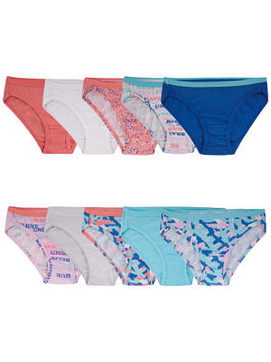Fruit of the Loom Girls' Breathable Micro-Mesh Bikini Underwear, 6 Pack 