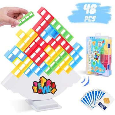 LIMYIOM 64Pcs Tetra Tower Game, Stack Attack Family Board for 2 Players  Family Games, Building Blocks Stacking Balance Games Toys for Kids, Adults,  Friends, Classroom, Family and Travel Party - Yahoo Shopping