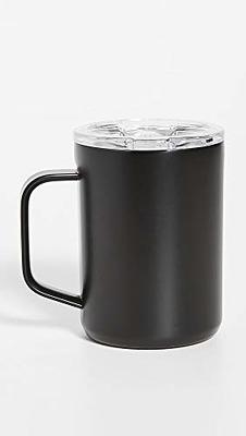 Spill-Proof Travel Mug, Stainless Steel, Black, 16-oz.