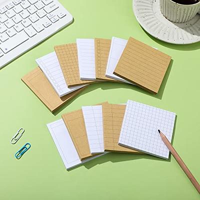 12 Pads Grid Paper Sticky Notes Grid Writing Notepad 4 X 6 Inch Grid Lines  Stick