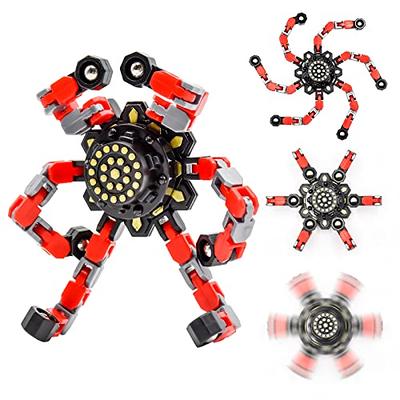 Transformable Fidget Spinners 4 Pcs for Kids and Adults Stress Relief  Sensory Toys for Boys and Girls Fingertip Gyros for ADHD Autism for Kids