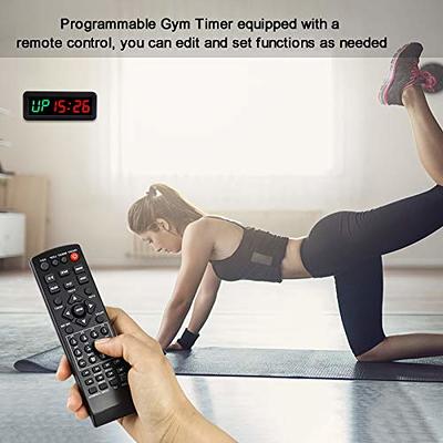 LED Interval Timer Gym Timer Fitness Timer for Intervals with Remote Clear  Digital Display Workout Timer Interval Clock Stopwatch for Garage 