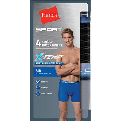 Hanes X-temp Performance Cool Light Weight Boxer in Blue for Men