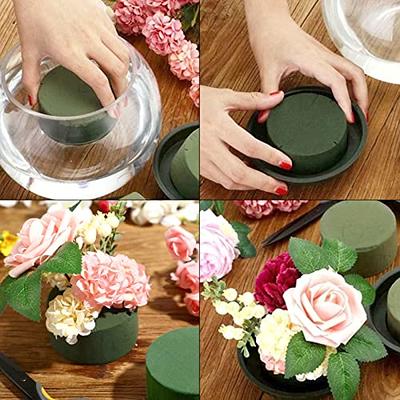 24 Packs Round Floral Foam 4.72 x 1.57 Florist Floral Foam Blocks Dry and  Wet Green Foam for Flower Arrangement Fresh and Artificial Flowers Wedding