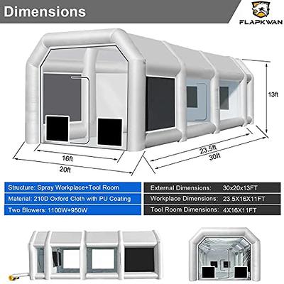 BENTISM Inflatable Paint Booth 30x20x13ft Inflatable Spray Booth Car Paint  Tent with 950W+1100W Filter System Blower - Yahoo Shopping