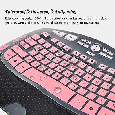 Keyboard Cover for Logitech MK570 K350 MK550 Wireless Wave Keyboard,  Logitech K350 Keyboard Protector Skin, Logitech MK550 MK570 Accessories-Gradual  Pink - Yahoo Shopping