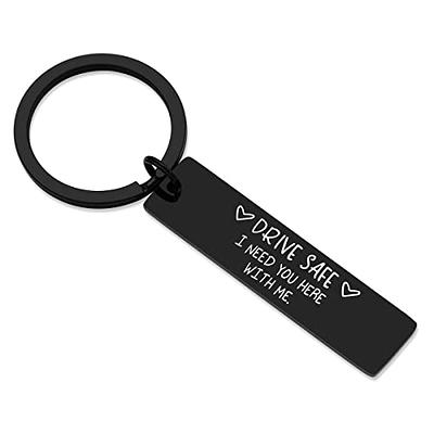  FEELMEM Trucker Gifts Drive Safe Keychain Gift for