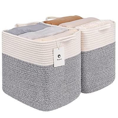 CubesLand Small Cube Shelf Closet Storage Baskets Bins Set 2,Woven Basket  for Organizing/Storage, Long-lasting &Skin-friendly Storage Basket Bin,Stylish  Room Decor Basket,Camel/Mixed Black Rope Basket - Yahoo Shopping