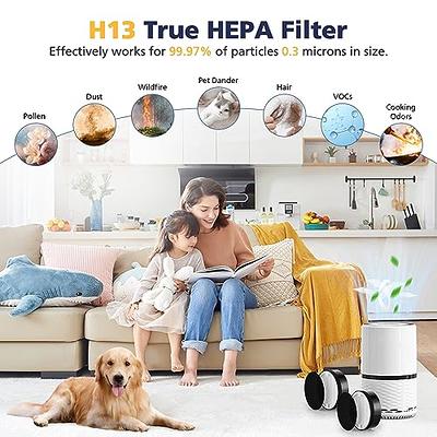 LEVOIT LV-H132 Air Purifier Replacement Filter, 3-in-1 Nylon Pre-Filter,  HEPA Filter, High-Efficiency Activated Carbon Filter, LV-H132-RF, 4 Pack