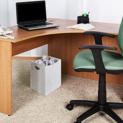 Office Trash Cans Garbage Can 5.3 Gallon Bathroom Trash Can, 2 Packs Large  Desk Wooden Trash Can for Kitchen for Near Desk, Bedroom, and Bathroom