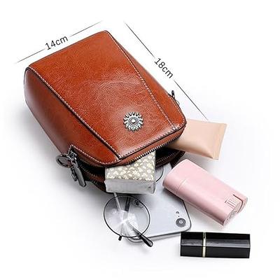 Didida Crossbody Bags, Women Snapshot Mini Purse Leather Crossbody Bag Wide  Strap Shoulder Handbag Camera Clutch