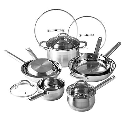 Saucepan with Lid Set, 1 Quart and 2 Quart Stainless Steel Sauce