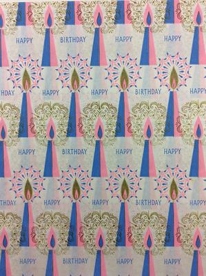 happy Birthday Script And Balloons Gift Wrapping Paper Blue - Spritz™ :  Target