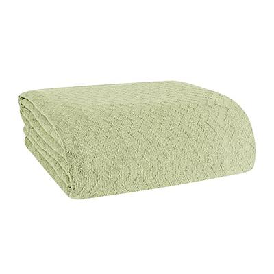 Utopia Bedding Premium Summer Cotton Blanket Queen Sage Green - Soft  Breathable