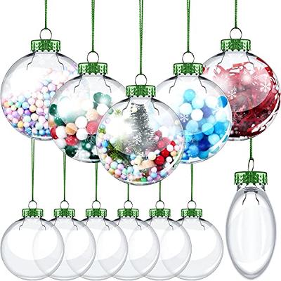Clear Christmas Plastic Ornament Ball Transparent Fillable Sphere