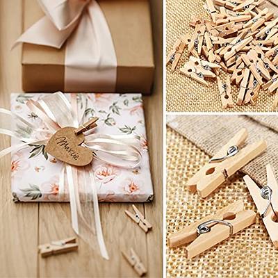 Sturdy Mini Clothes Pins for Photo, 150 Pcs 1 Inch Natural Wooden