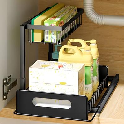 REALINN Under Sink Organizers and Storage, Pull Out Kitchen Under