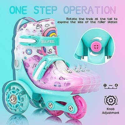  SULIFEEL Adjustable Roller Skates for Girls Boys Kids