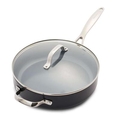 Eslite Life Deep Frying Pan with Lid Saute Pan Granite Coating, 11 Inch 5  Quart