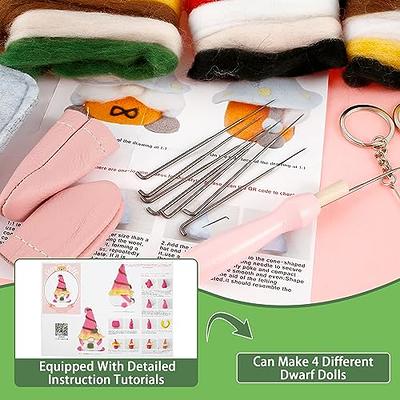 Needle Felting Kit,Needle Felting Kit for Beginners,Wool Needle Felting  Beginner Kits with Colorful Wool,Felting Needles,Instructions,for Adults