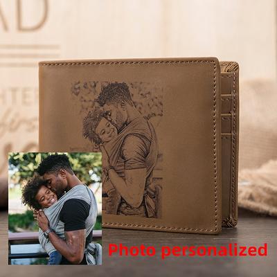 Personalized Custom Engraved Picture Leather Wallet Father's Day, Boyfriend,  Birthday Gift, Anniversary Gifts For Him - Yahoo Shopping