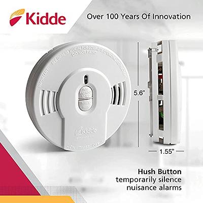 Kidde Smoke Detector, 10-Year Battery, LED Indicators, Replacement Alert,  Test-Reset Button