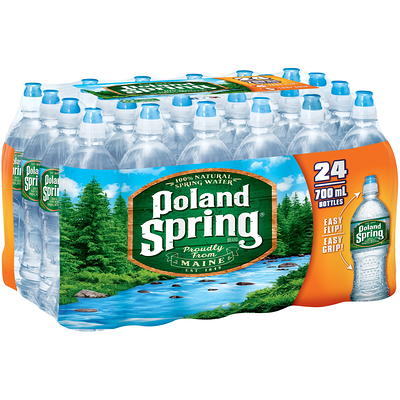 Poland Spring 100% Natural Premium Spring Water - Small, Mini 8 Fl Oz  Bottles | Pack of 24