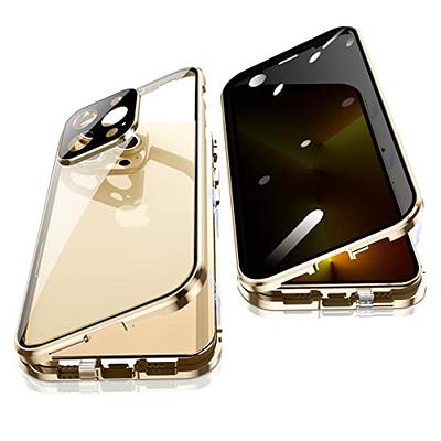 Privacy Magnetic Case For Iphone 15 Pro Max With Lock, Anti Peeping  Magnetic Tempered Glass Double-sided Phone Case