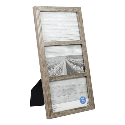 Mainstays 4x6 4-Opening Matted Wall Collage Picture Frame, Black