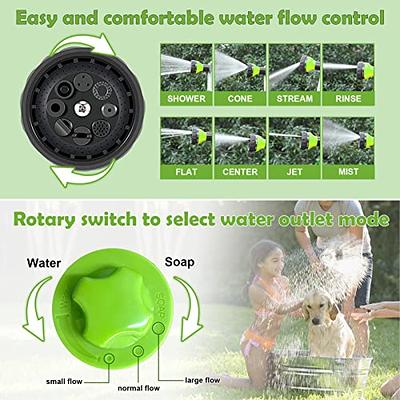 Garden Hose Nozzle, Hose Soap Sprayer Attachment, Car Wash Hose Sprayer with Soap Dispenser Bottle & Dog Rubber Comb Brush, Dog Bathing Sprayer for