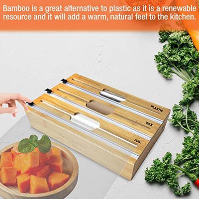 Bamboo Kitchen Towel and Food-Storage Organizer