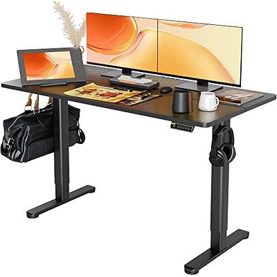 Electric Height Adjustable Standing Desk,55'' x 24'' Stand Up Desk  Workstation, Splice Board Home Office Computer Standing Table Height  Adjustable