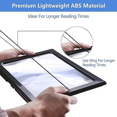 Rectangular Page Magnifier with 12 LED Lights 3X Magnifying Glass Folding  and Hands-Free Led Full-Page Magnifier with Dual Power Mode for Elder, Low  Vision People to Read Small Prints - Yahoo Shopping