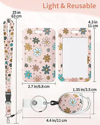 Uniclife Floral Sliding Badge Holder Pink Flower Plastic Case with Retractable  Badge Reel Carabiner Clip and Detachable Lanyard Strap Hard Vertical Card  Protector for Women Nurse Teacher Student - Yahoo Shopping