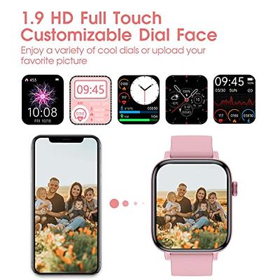 Women's Smart Watch, 1.69 Full Touch Screen, Receive/Dial Calls With  Fitness Tracker IP68 Android IOS Smart Watch Universal (Pink)