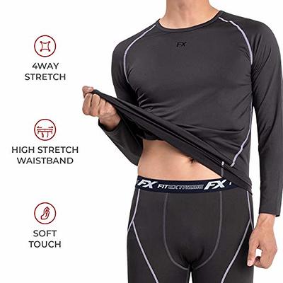 FITEXTREME MAXHEAT Mens Thermal Underwear Long Johns Set with Fleece Lined  Grey M - Yahoo Shopping