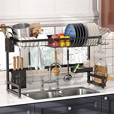 ANTOPY Dish Drying Rack Large Dish Rack, Rustproof Stainless Steel Dish  Racks for Kitchen Counter, Extra Roll-Up Drying Rack for Kitchen Sink, Dish