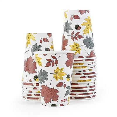 Glad Everyday Disposable Paper Cups with Falling Foliage Design, Heavy  Duty Paper Cups, Drinking Paper Cups for All Beverages and Everyday Use