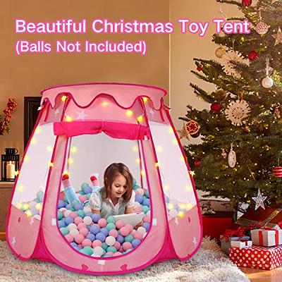 Princess Tent for Kids, Ball Pits for Toddlers 1-3 with Star Light, Girl  Toys, 1/2/3 Year Old Girl Gifts, Toys for Girls with Carrying Bag, Indoor 