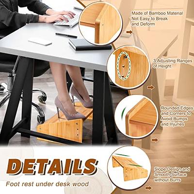 TALSTILA Foot Rest for Under Desk at Work, Office Desk Accessories - Foot  Stool, Ergonomic Adjustable Memory Foam Footrest, Under Desk Footrest, for