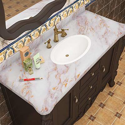 Livelynine Gold Marble Contact Paper Peel and Stick Countertops