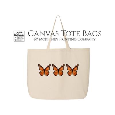 Butterfly Tote Bag, Beach, Travel, Large Canvas Shopping, Grocery