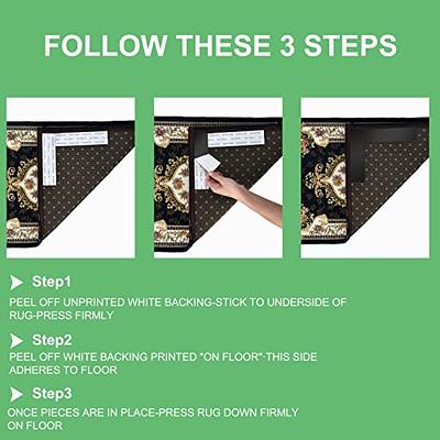12 Pack Rug Gripper, Non Slip Rug Pads Rug Tape for Hardwood Floors and  Tiles, R